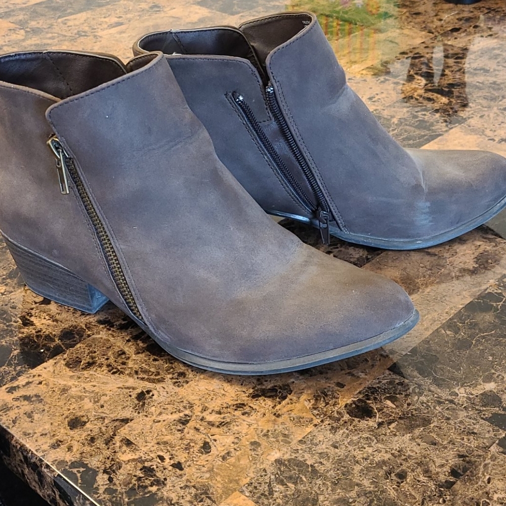 Brown Suede Booties